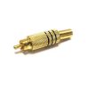 PLUG RCA 6MM GOLD COM MARCAÇÃO PRETA - HGD-283